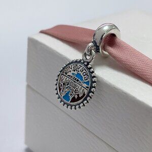 Pandora Nevada Exclusive Dangle Charm Travel Pendant, S925 Sterling Silver
